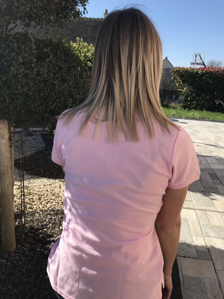 Polo Pétanque femme Famille Rocher 100% coton rose pâle avec broderie – Image 3