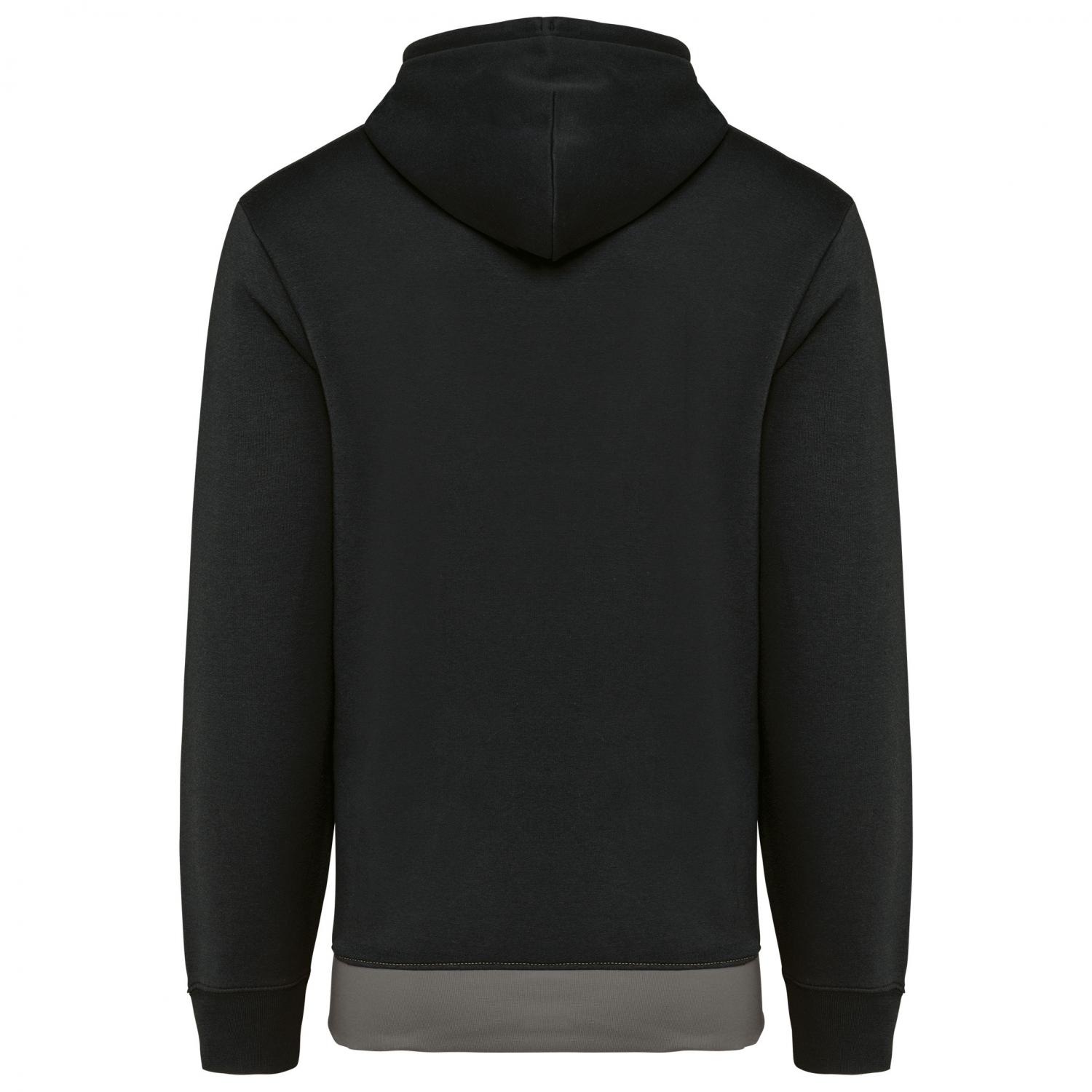 Sweat-shirt pétanque tricolore capuche unisexe Noir-Blanc-Gris – Image 2