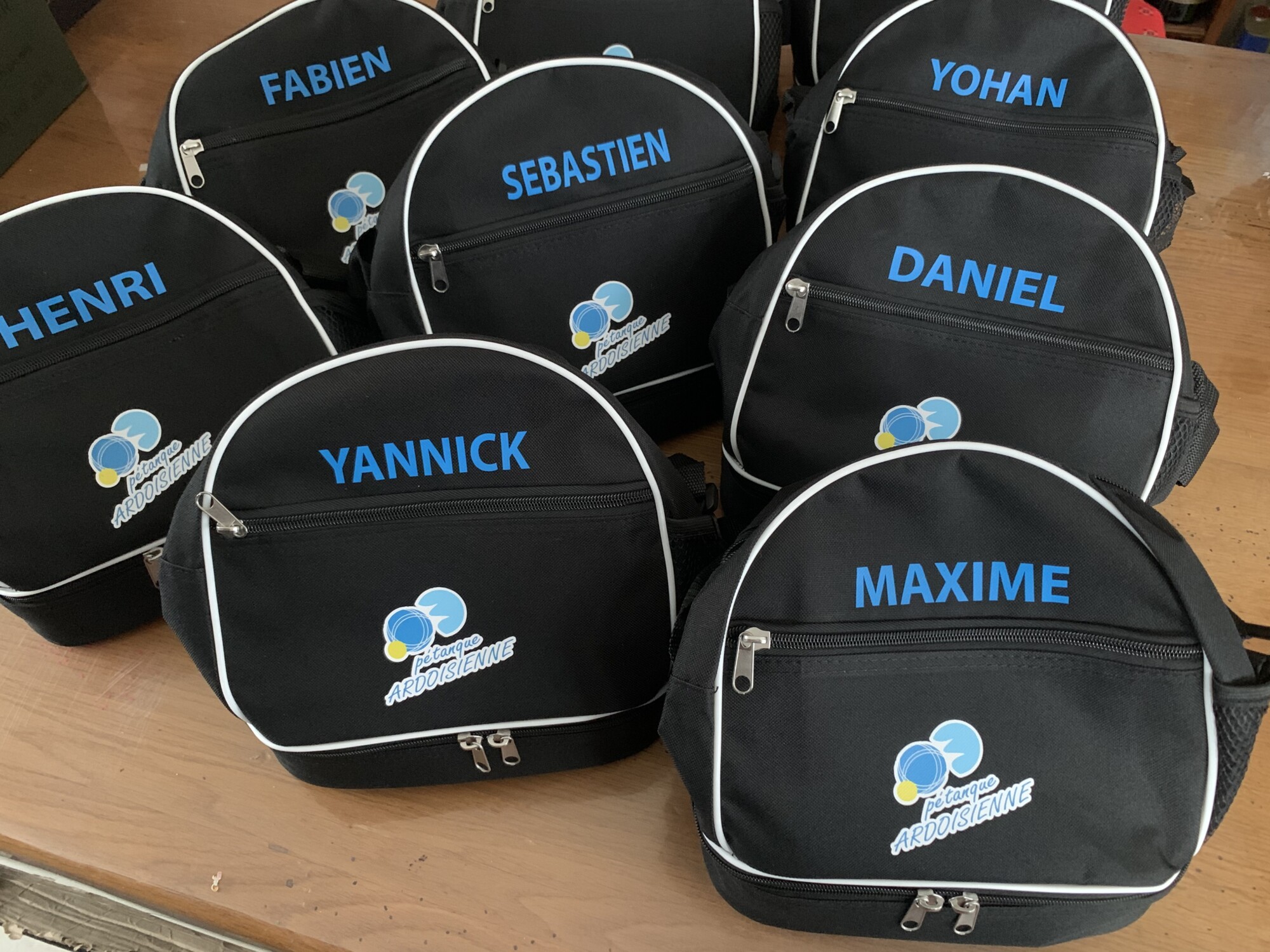 Sac pétanque 3 boules noir personnalisable 100% polyester – Image 2